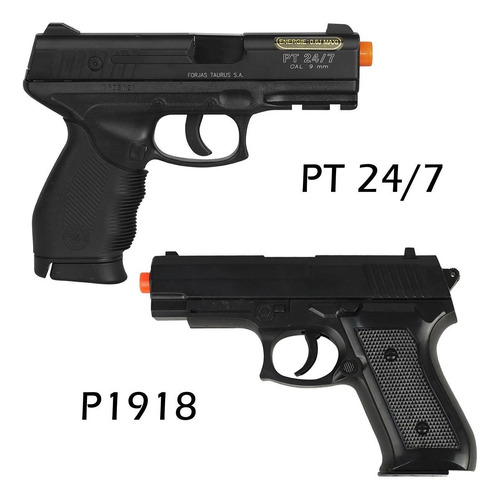 Airsoft Taurus Pt24/7 Spring Cybergun + Pistola P1918 Barato