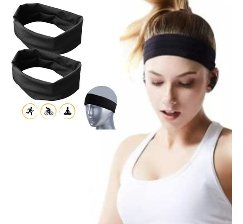 Kit Faixas Headband Anti Suor Cabelo Testa Esporte Corrida