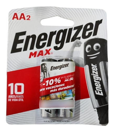 Par Bateria Pila Energizer Alkalina Aa X2 Max Power Duracion