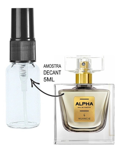 Imagem 2 de 2 de Decant 5ml Perfume - Alpha - Nuancie - Amostra Vidro Spray