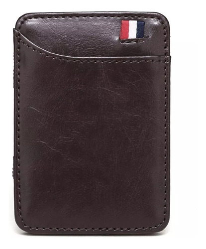 Cartera Delgada De Cuero Magic Con Tarjetero Para Hombre