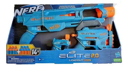 Lançador Dardos Nerf Elite 2.0 Loadout Pack - Kit Com 3 Nerf