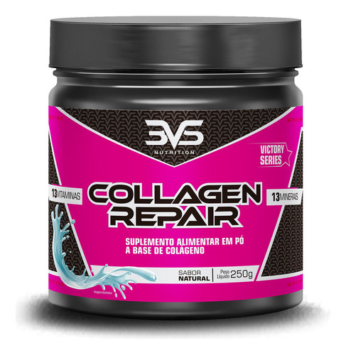Colágeno Collagen Repair 250g Em Pó Natural 3vs Nutrition