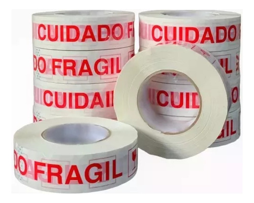 Kit 5 Fita Adesiva Frágil Durex  300m Embalagem