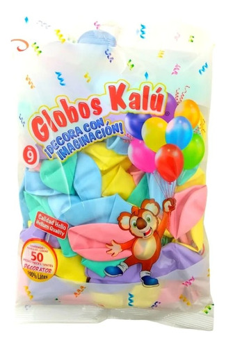 Globos Kalu #9 Color Pastel Macarron Fiesta Cumple 100pz