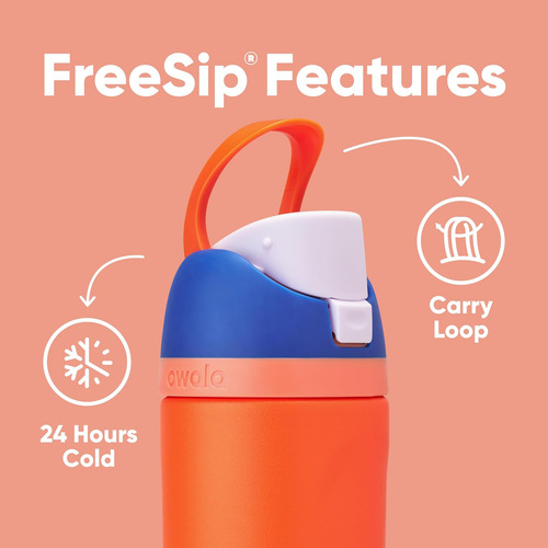 Owala Kids Freesip Botella De Agua Aislada De Acero Inoxidab