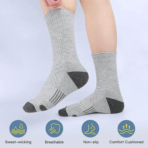 6 Pares De Calcetines Deportivos De Longitud Media Para Homb