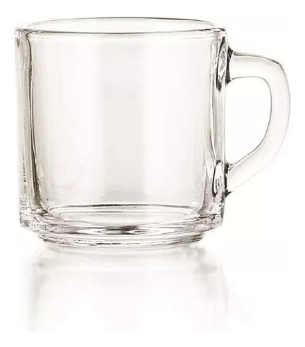 4 Taza De Vidrio Lisa Tarro Liso Para Cafe 320 Ml Libbey