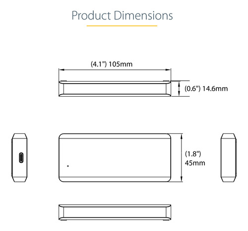 Estuche De Ssd Pcie Nvme M.2 Usb-c 10gbps Startech.com -