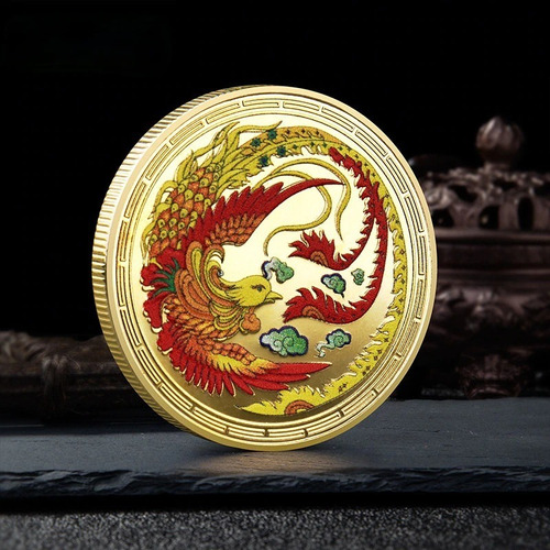 Moneda Feng Huang Del Fénix De 40mm. - Representa El Poder