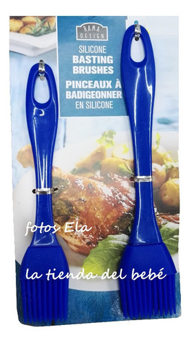 Pincel Brochas De Silicon Para Cocina Carnes Pollo Asado X2.
