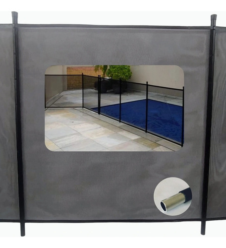Cerca Proteção Para Piscina Procerp - Haste Preta Reforçada