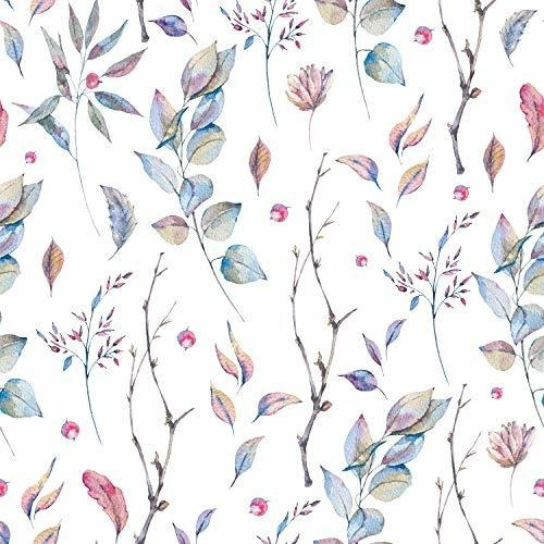 Papel Tapiz - Decoowaa Home Floral Leaves Printed Pattern Wa