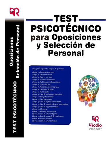 Libro Test Psicotecnico Para Oposiciones Y Seleccion De P...