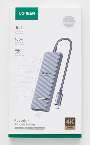 Adaptador Docking Hub Usb C Usb-a 3.2 10 Gbps - Cinza Escuro