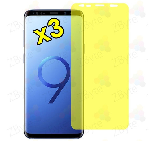 Pack X3 Mica/lamina Protectora Nano Film Full S9 & S9 Plus