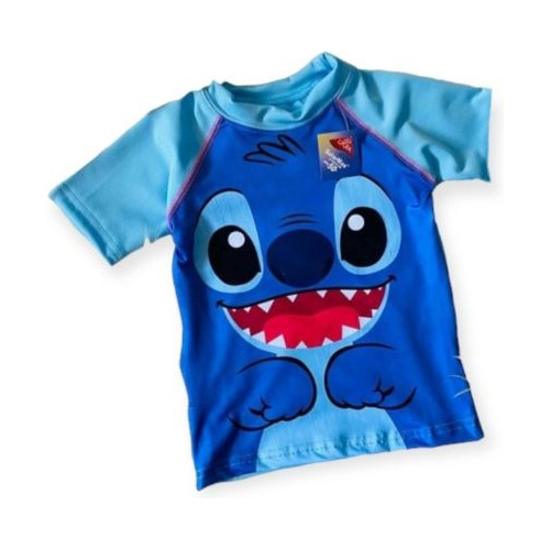 Remera Manga Corta Filtro Protector Rayos Uv Stich