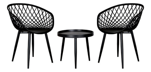 Set De Sillas Y Mesa Lucina Negro Këssa Muebles