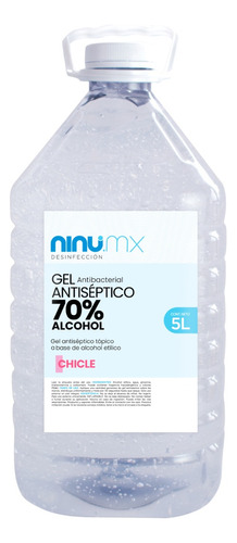 Gel Antibacterial 70 Alcohol Ninu 5 Litros Galon Sanitizante