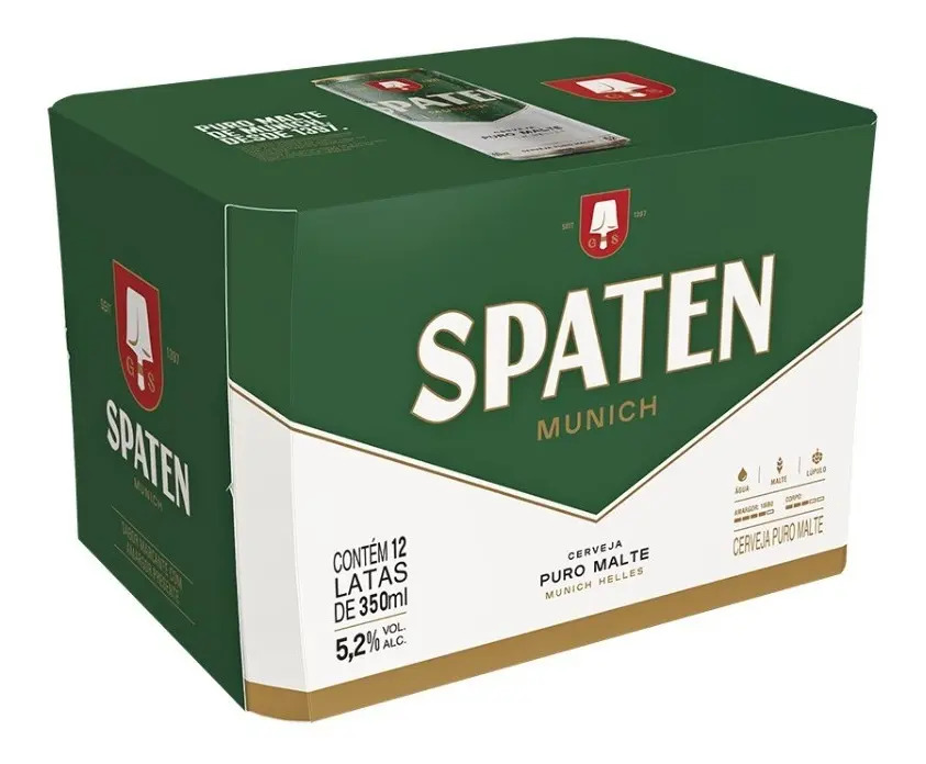 Cerveja Spaten Puro Malte lata 350ml 12 u