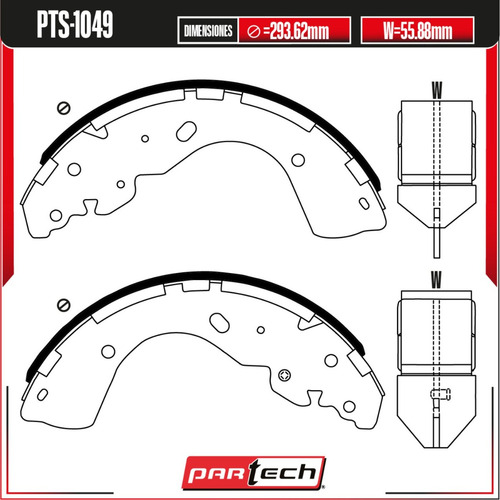 Zapatas Para Freno De Tambor Ford Ranger 2016-2022 2.2l