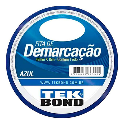 Fita Demarcao Solo Tek 48mmx15m-azul