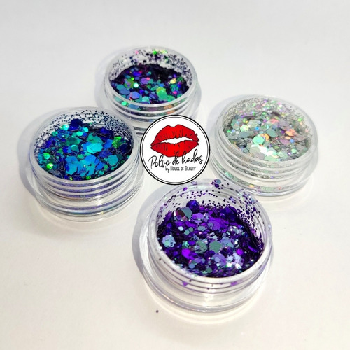 Sombras Glitter Chunky Glitters Sombras Hojuelas Polvo Hadas