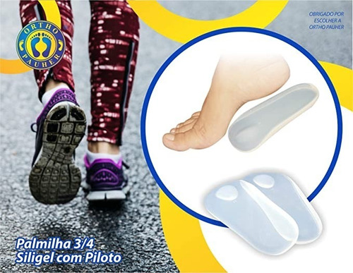 Palmilha 3/4 Siligel Com Piloto Para Metatarsalgia - Par