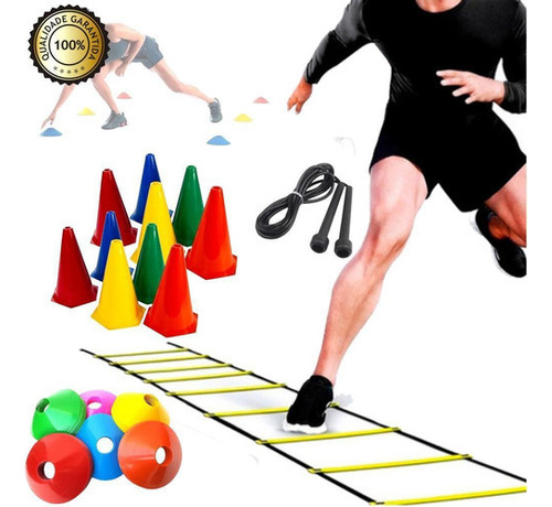 Escada Agilidade+cones +pratos+corda Para Circuito Academia