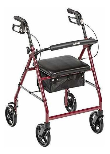 Drive Medical Aluminio Rollator Plegable Y Respaldo Respaldo