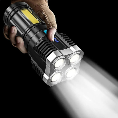 Lanterna Tática Led T9 Recarregável Potente Emergência Usb