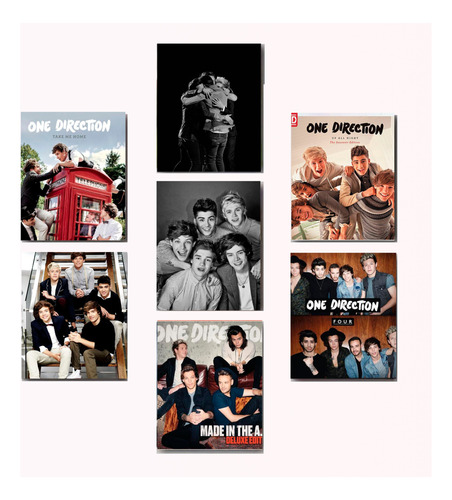 Cuadros Decorativos One Direction Discografia Album 7 Piezas