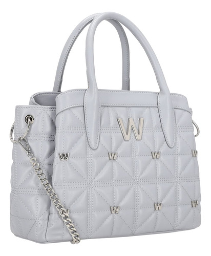 Bolso Satchel Para Mujer Westies Gris Hbcybugs2we