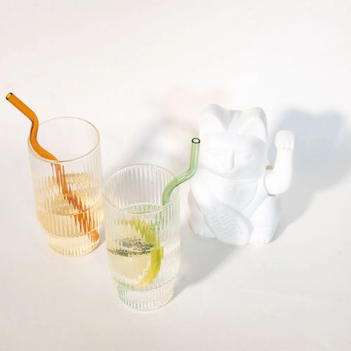 Vaso Largo Transparente 420 Ml Vidrio De Borosilicato Transparente