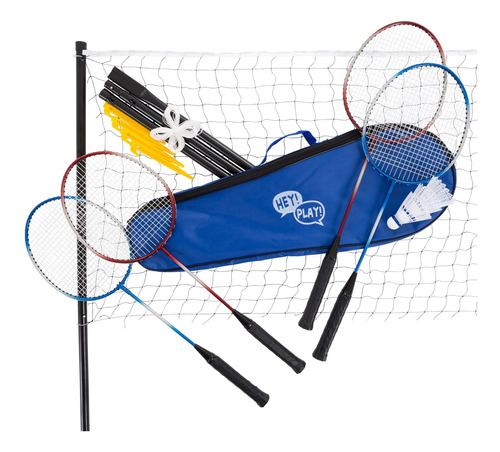 Juego Completo De Bádminton Para Exteriores Con 4 Raqu...