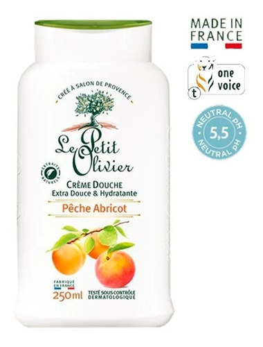 Crema De Ducha Le Petit Olivier Extra Suave Damasco 250 Ml