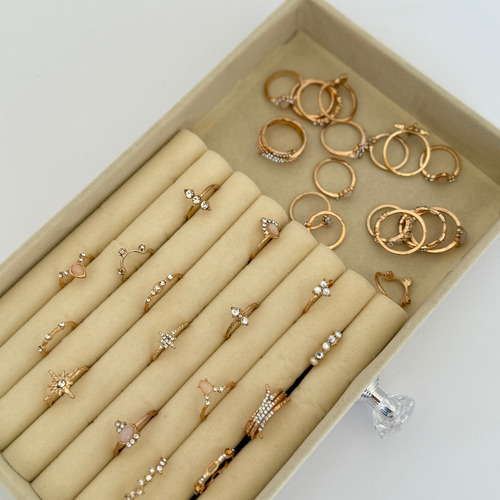 Anillo De Cobre Bliss Acceosrios Modelo 21404-17 Pack 17 Uni Cobre Variados