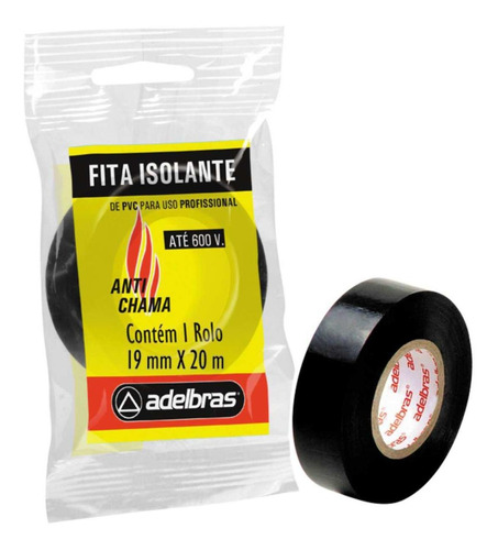 Fita Isolante 19mmx20mts. Anti Chama