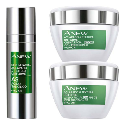 Set De Cremas Anew Aclarado Y Textura Uniforme De Avon