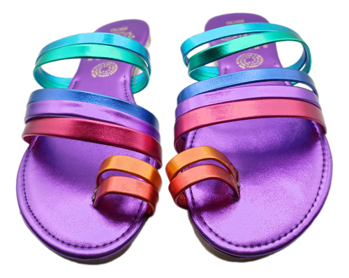 Sandalias Para Mujer Color Morado Diseño Moda Juvenil