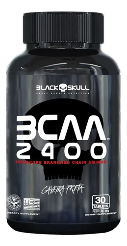 Bcaa 2400 Para Manutenção De Massa Muscular Black Skull