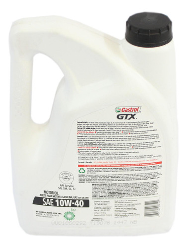 Aceite Motor Castrol Gtx 10w40 3.78 Lts