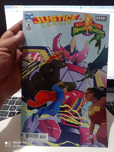 Cómic Dc En Inglés Justice League Power Rangers No.3 Of 6