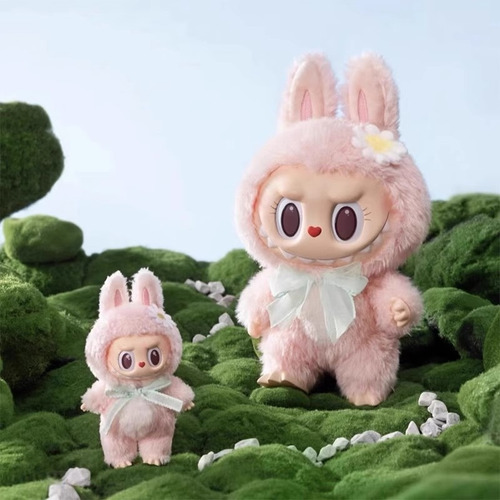 Sc Lindo Bebé Labubu Emocionante Macaron Rosa De Edición