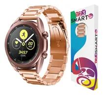 Comprar Pulseira De Aço Inoxidável 20mm Marca 123smart Compativel Com Garmin Forerunner 158 165 245 245 Music 55 645 645 Music Move3 S40 Venu Vivomove Venu Sq Vivoactive 3 Cor - Cor Gold Rose