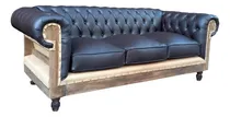 Comprar Sillón Chesterfield Rustic 3 Cuerpos Cuerina Talampaya Marró