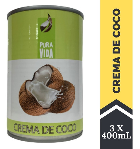 3-pack Crema De Coco 400 Ml Andina Grains