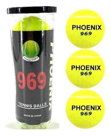 X 3 Tubos De Pelotas De Tenis  Profesional Phoenix 969 