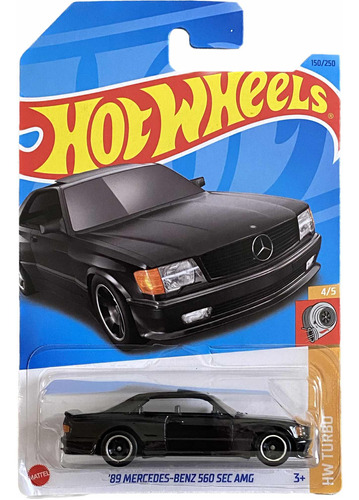 Hot Wheels 89 Mercedes-benz 560 Sec Amg Negro 4/5