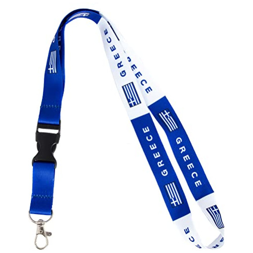 Lanyard De Grecia Bandera, Llavero Autos, Soporte De Id...